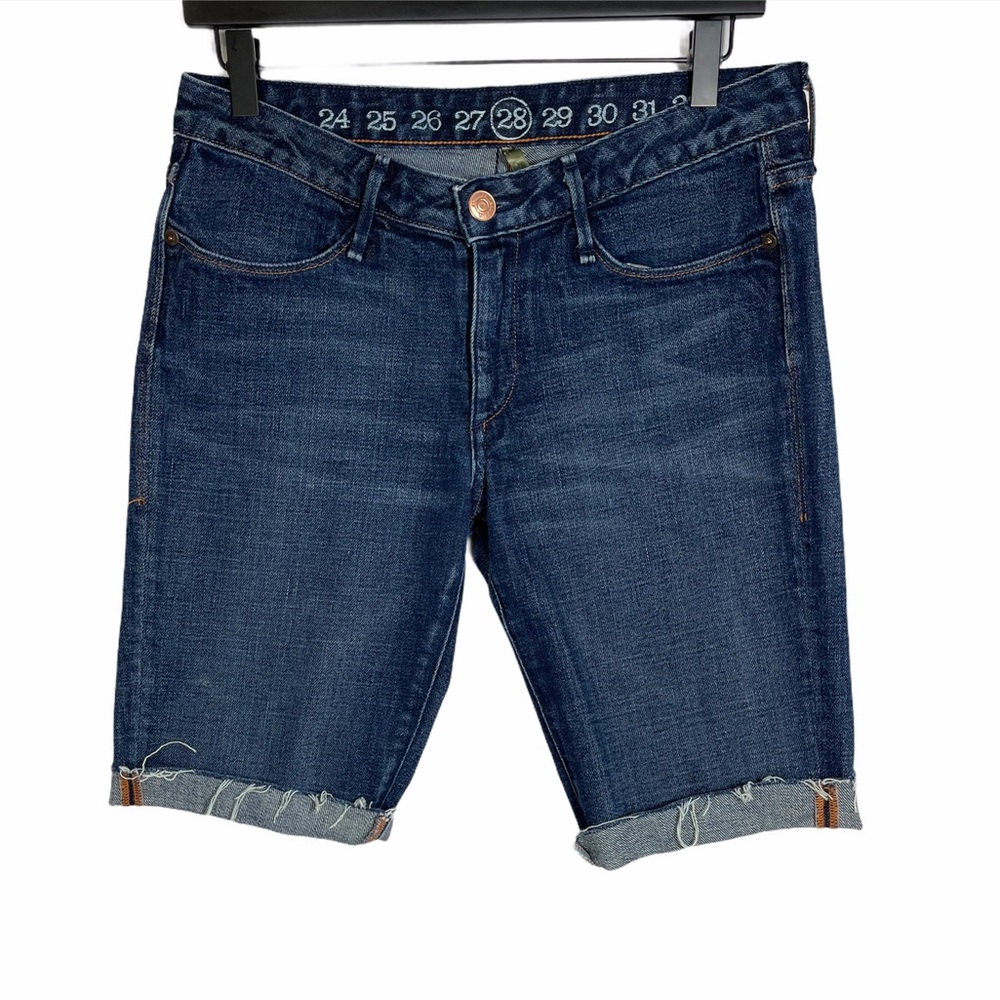 Earnest Sewn | Dark Wash Bermuda Shorts